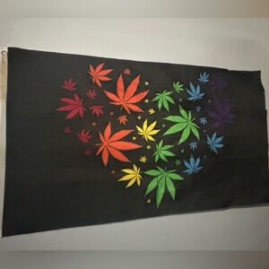 Colorful Leaf Pattern Tapestry
